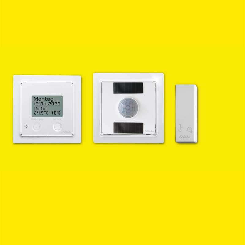 Fensterkontakte, Temperatursensoren, Temperaturregler, Bewegungs-Helligkeitssensoren und sonstige Sensoren